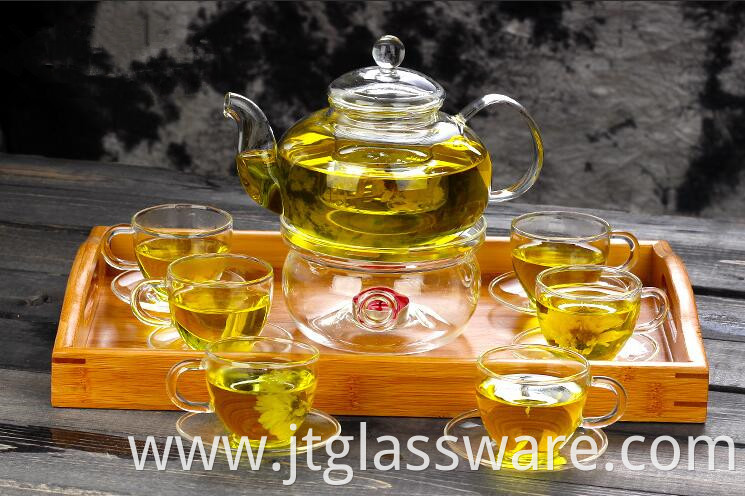 handmade glass tea set